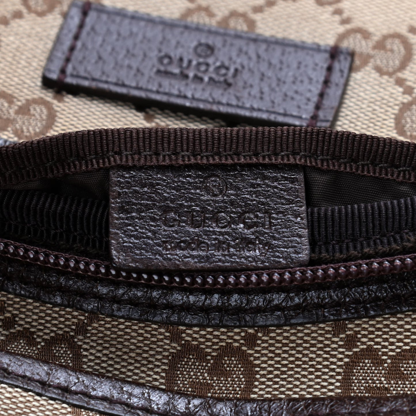 Monogram Natural Pigskin Large Diaper Bag Beige Ebony Cocoa Dark Chocolate