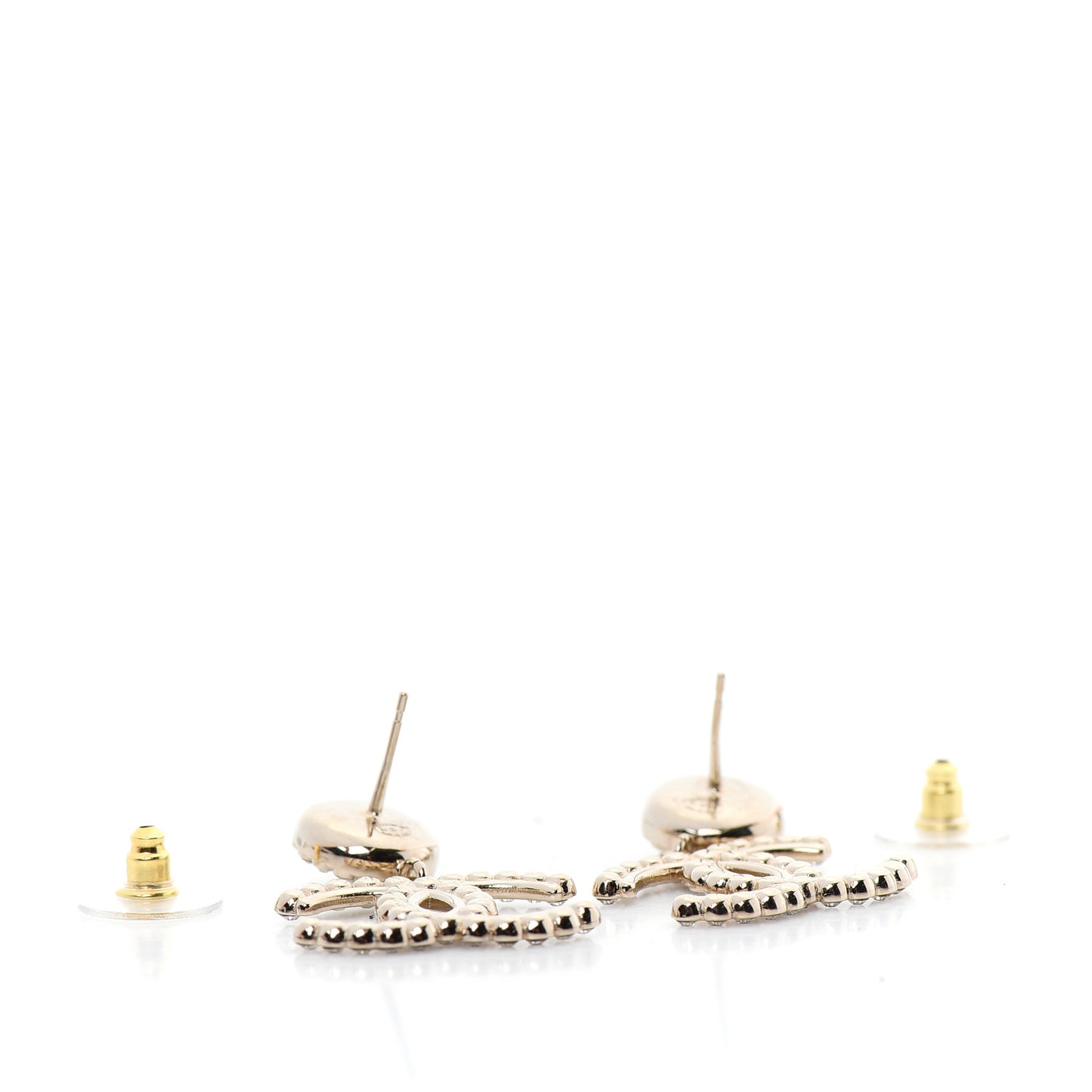 Crystal Pearl Bow-tiful CC Drop Earrings Gold