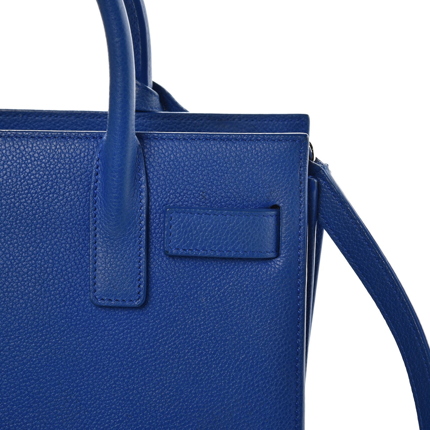 Grained Calfskin Nano Sac De Jour Royal Blue