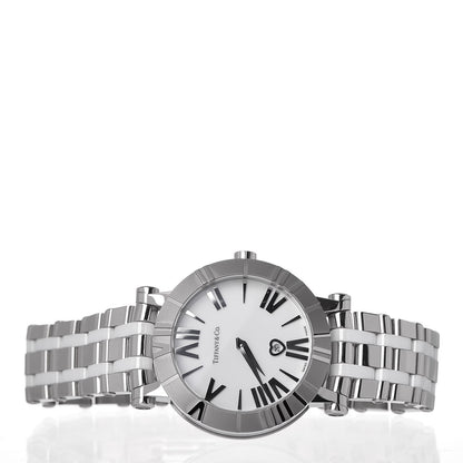 Tiffany Stainless Steel Ceramic 36mm Atlas Quartz Watch 3 of 8