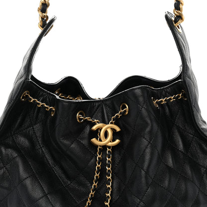 Chanel Caviar Quilted Medium Chanel 25 Handbag Black 6 of 10