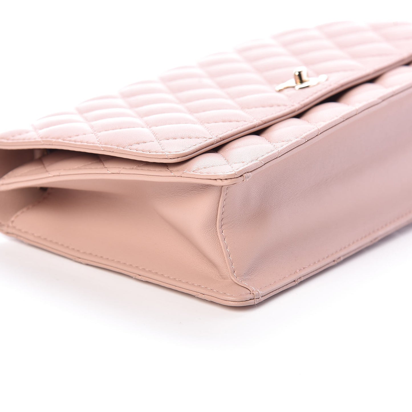 Lambskin Quilted Fantasy Pearl Flap Nude