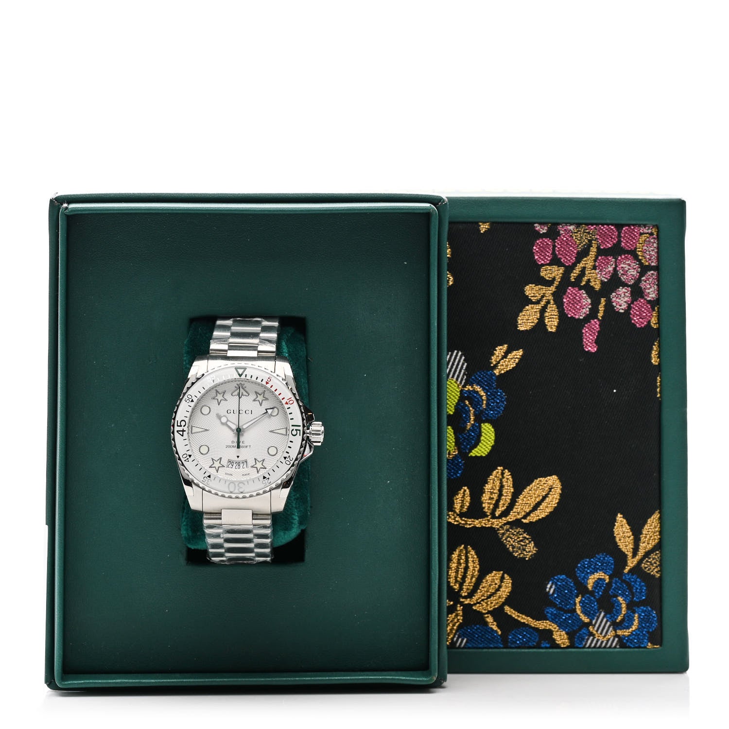 Gucci Stainless Steel 40mm Dive Quartz Watch White 5 of 5