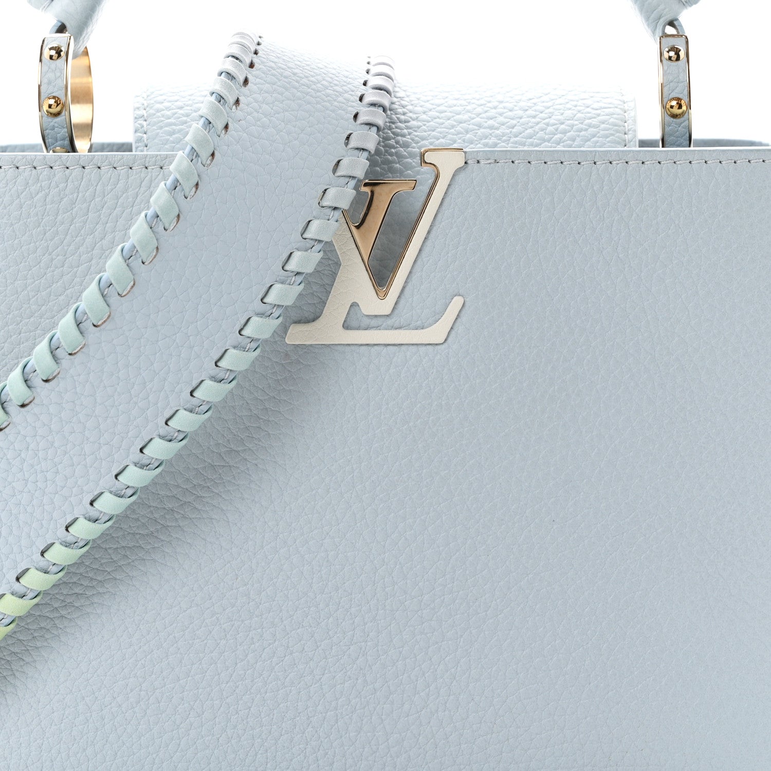 Louis Vuitton Taurillon Capucines BB Light Blue 6 of 8