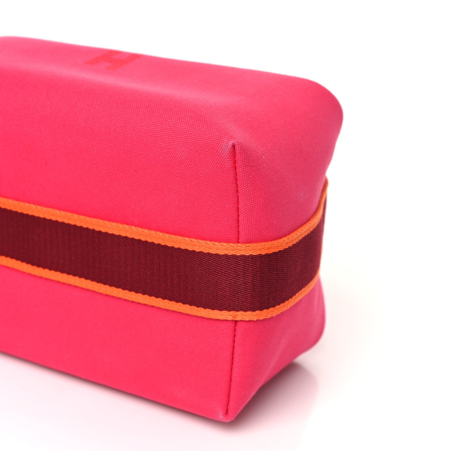 Hermes Canvas Large Bride-A-Brac Pouch Hibiscus 9 of 9