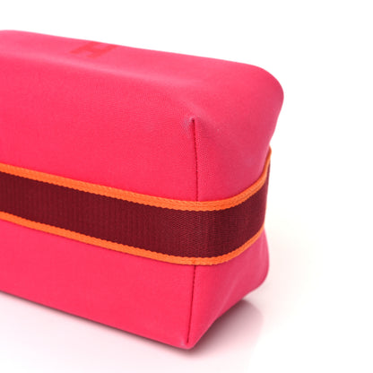 Hermes Canvas Large Bride-A-Brac Pouch Hibiscus 9 of 9