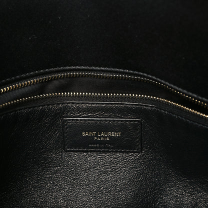 Saint Laurent Satin Quilted Sade Puffer Envelope Clutch Black 6 of 10