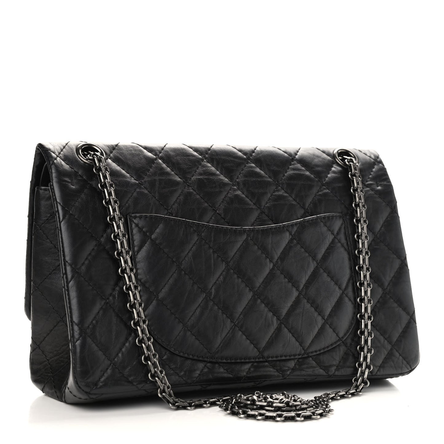 Aged Calfskin Quilted 2.55 Reissue 226 Flap Black