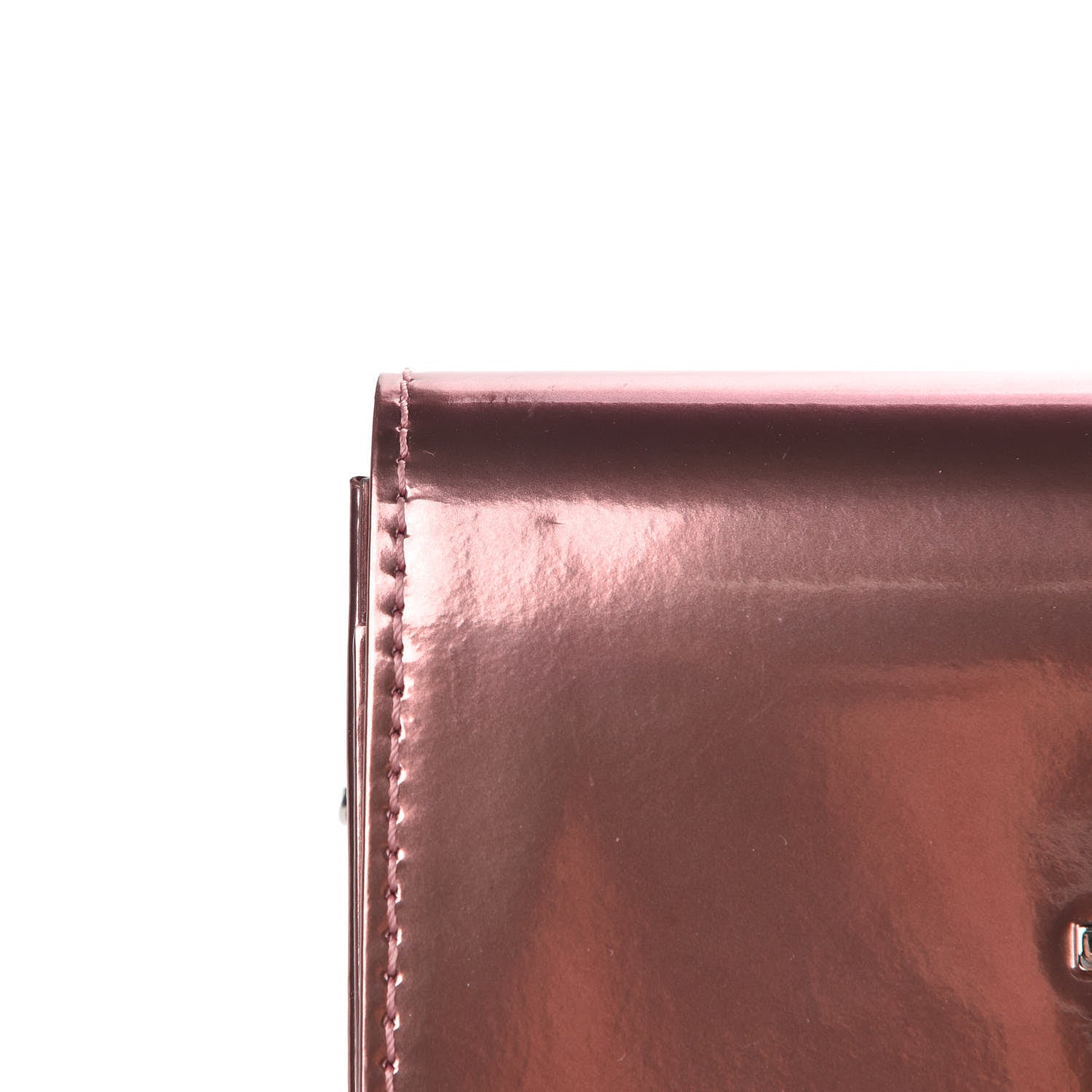 Louis Vuitton Patent Louise PM Chain Clutch Rose Cuivre 7 of 8