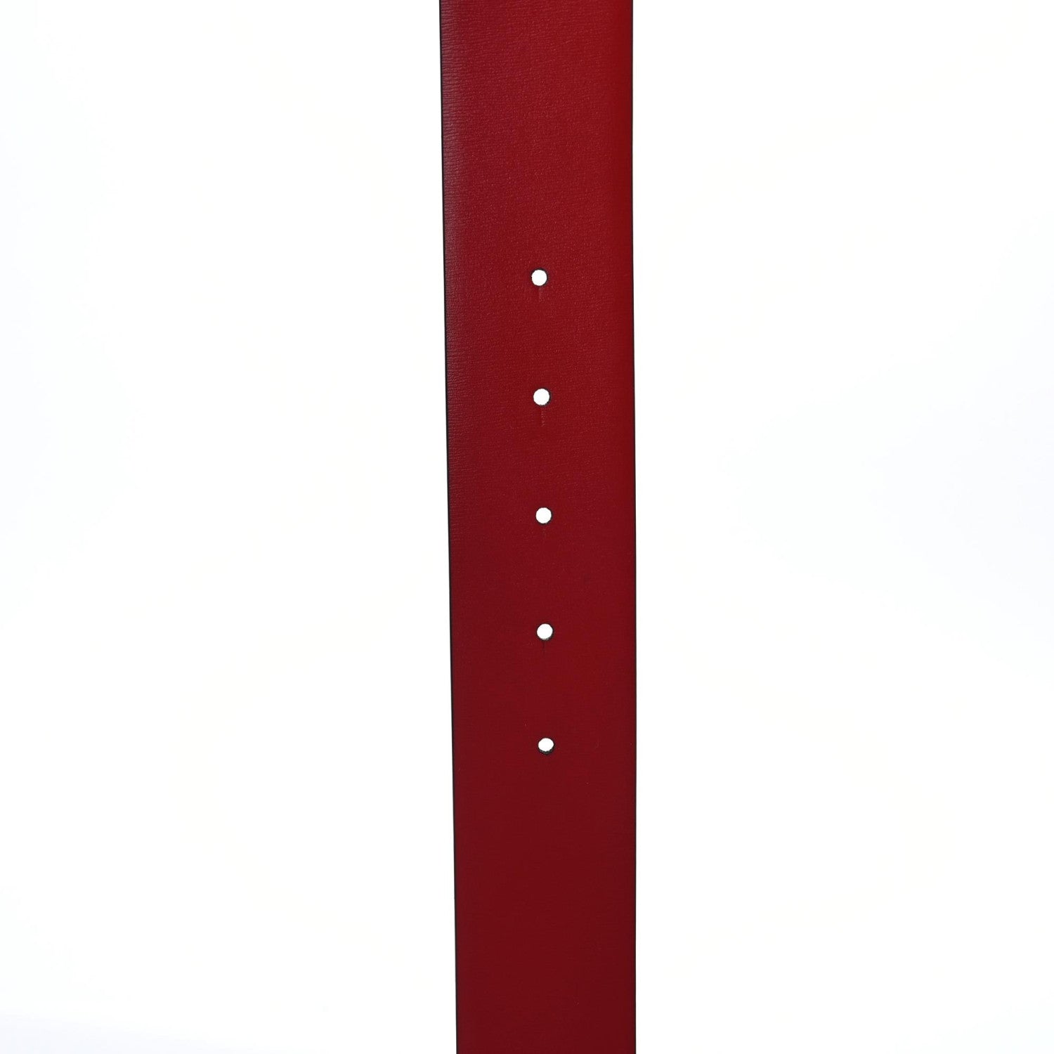 Valentino Garavani Glossy Calfskin One Stud Reversible Belt 70 28 Black Pure Red 4 of 5