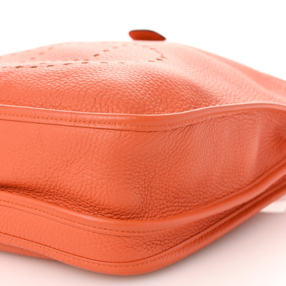 Hermes Taurillon Clemence Evelyne III PM Orange 10 of 10