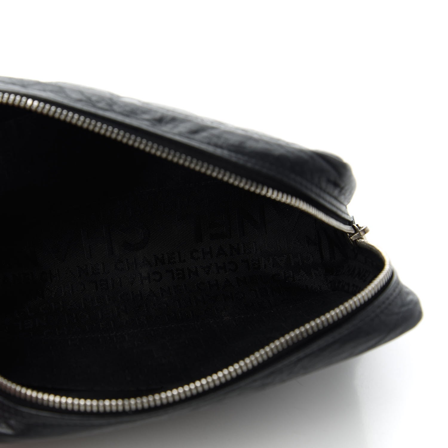 Chanel Aged Calfskin Quilted Cambon Cosmetic Case Black 5 of 10