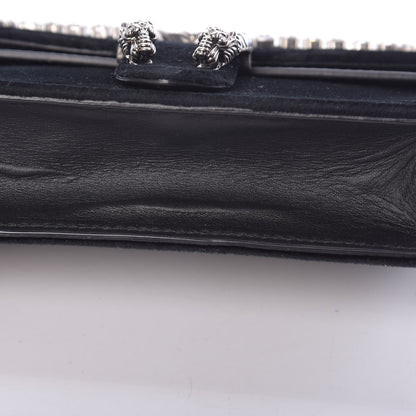 Gucci Velvet Crystal Super Mini Dionysus Shoulder Bag Black 10 of 13