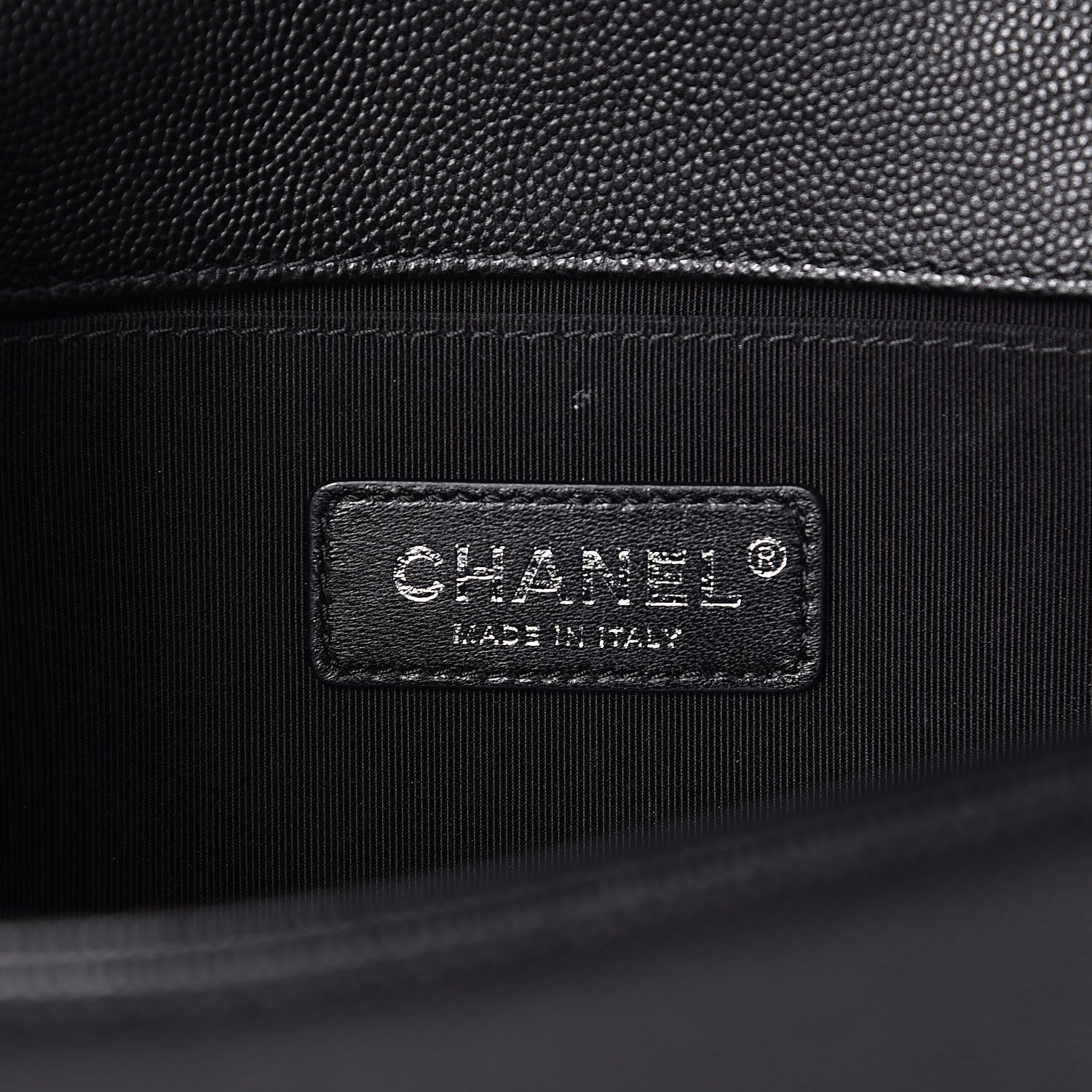 Chanel Caviar Chevron Quilted Medium Boy Flap Black 6 of 11