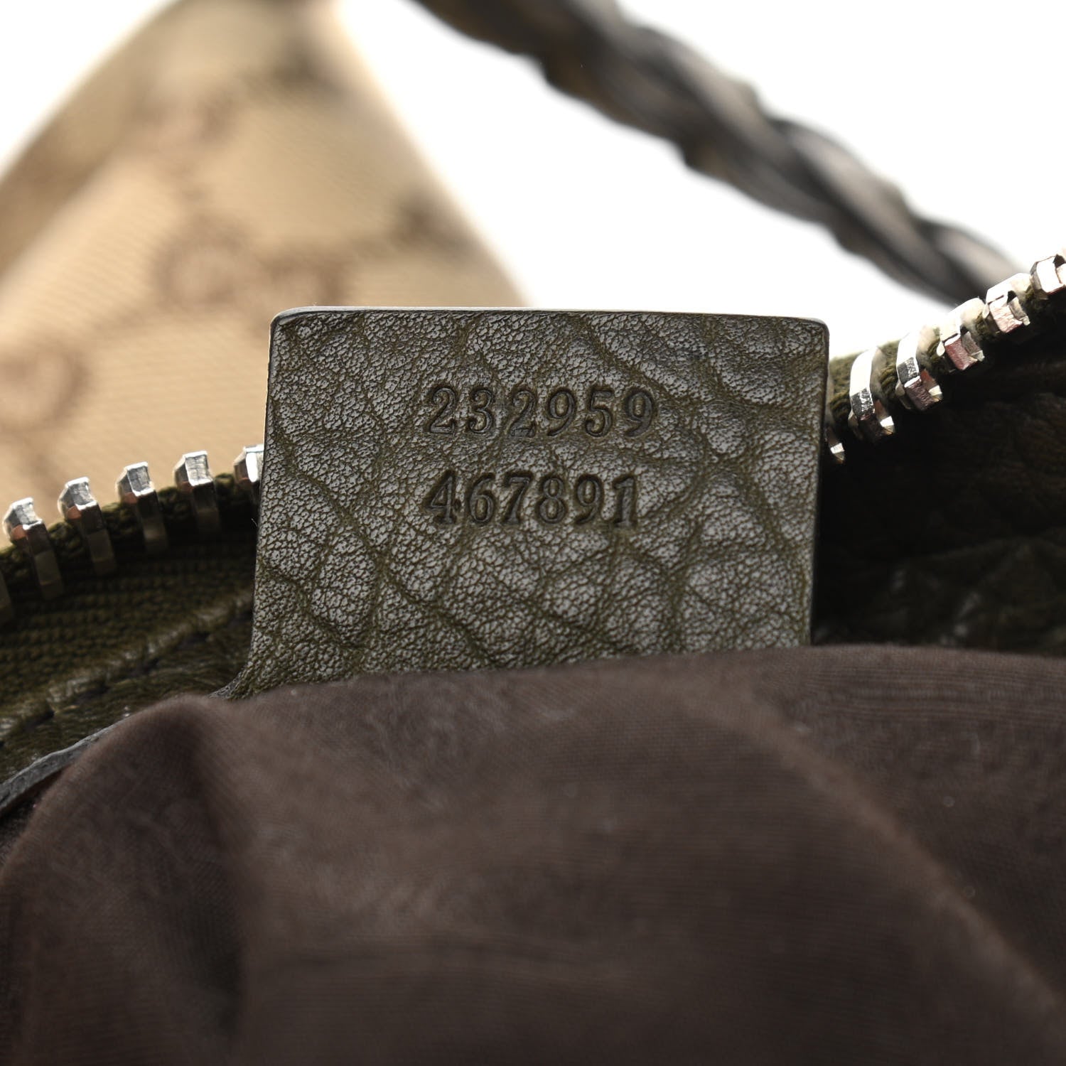 Gucci Monogram Bamboo Bar Medium Tote Olive 6 of 12