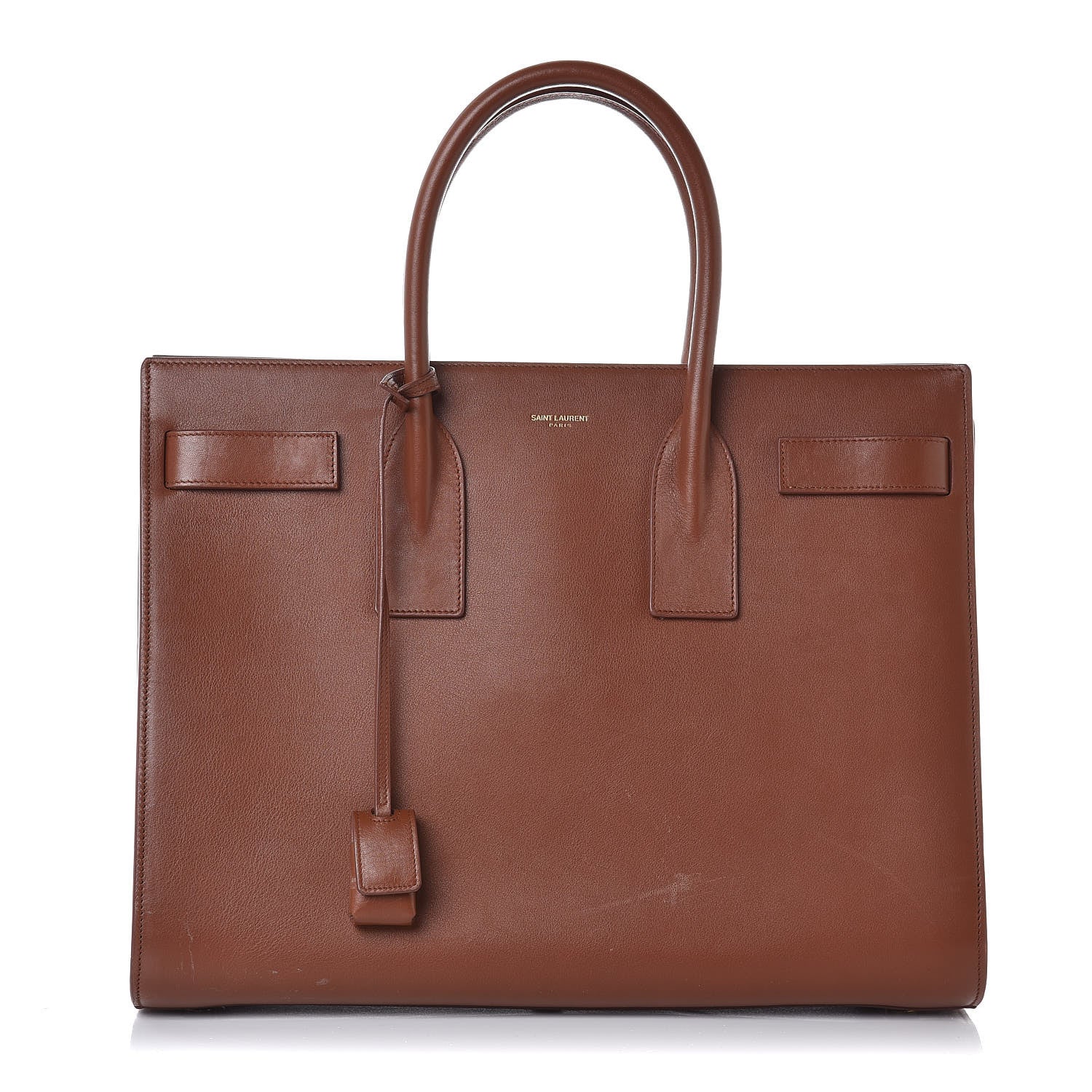 Saint Laurent Calfskin Large Sac De Jour Carryall Cognac 1 of 11