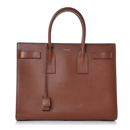 Saint Laurent Calfskin Large Sac De Jour Carryall Cognac 1 of 11