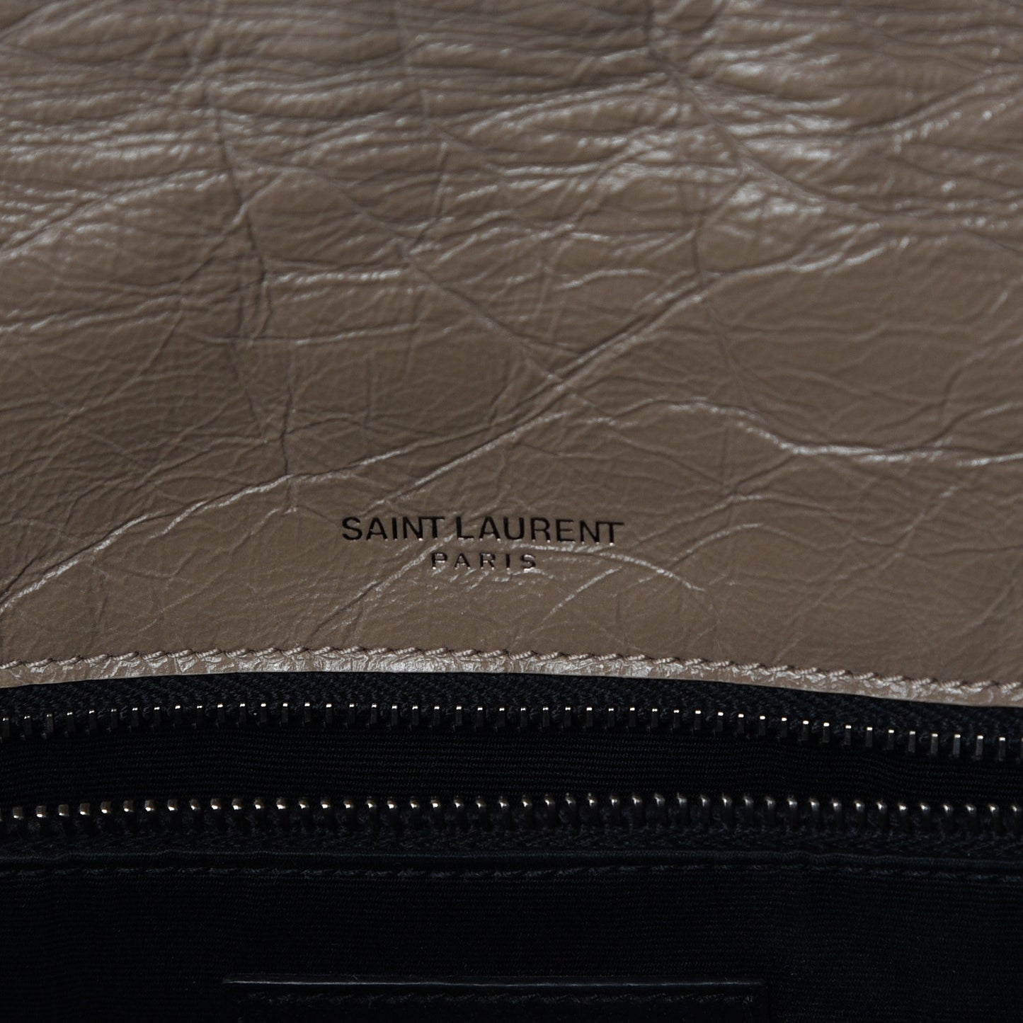 Crinkled Calfskin Matelasse Monogram Medium Niki Chain Satchel Light Taupe