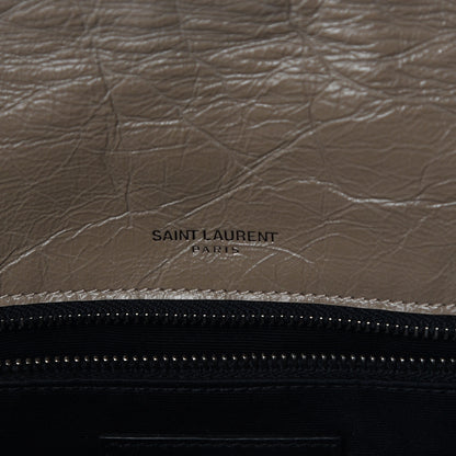 Saint Laurent Crinkled Calfskin Matelasse Monogram Medium Niki Chain Satchel Light Taupe 6 of 10