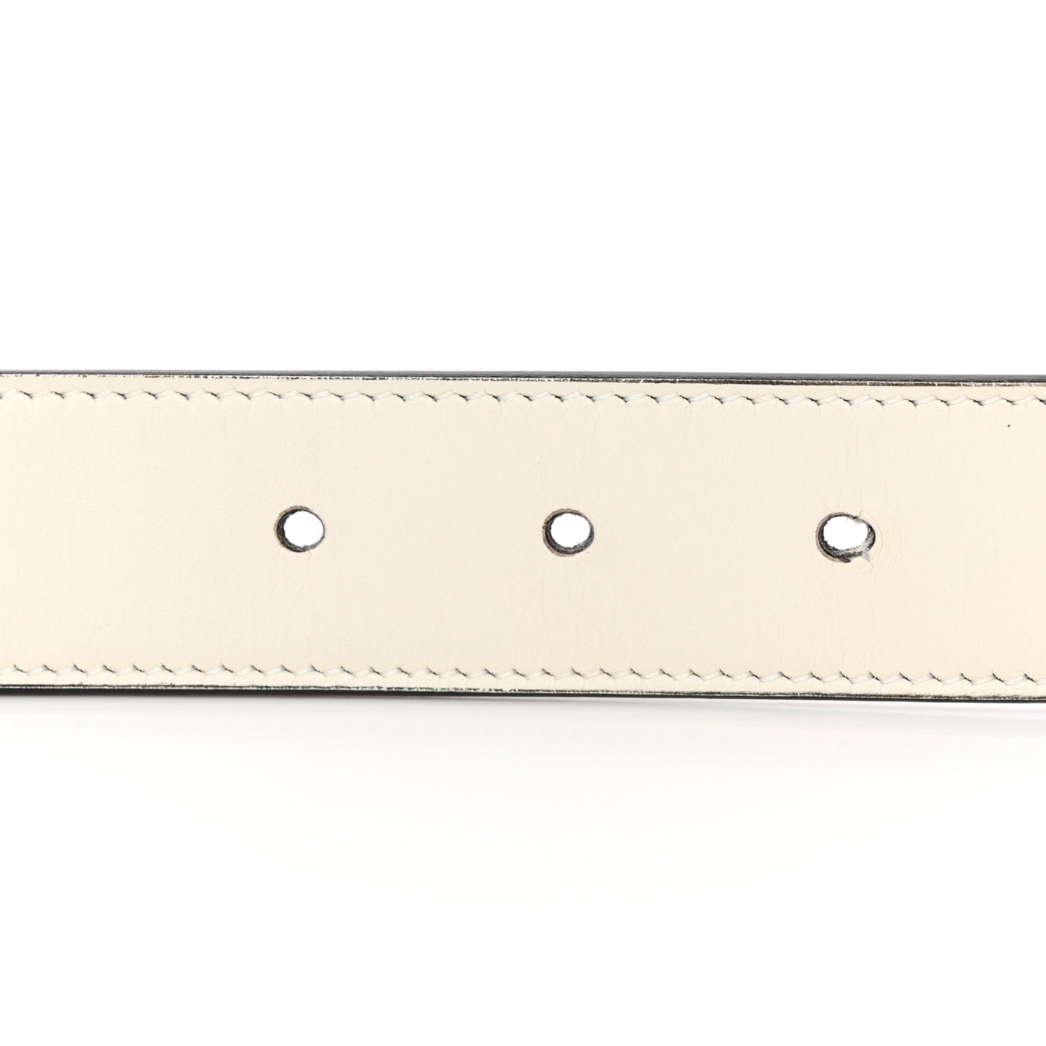 Gucci Calfskin Trapuntata Zumi 30mm Belt 85 34 White 3 of 9