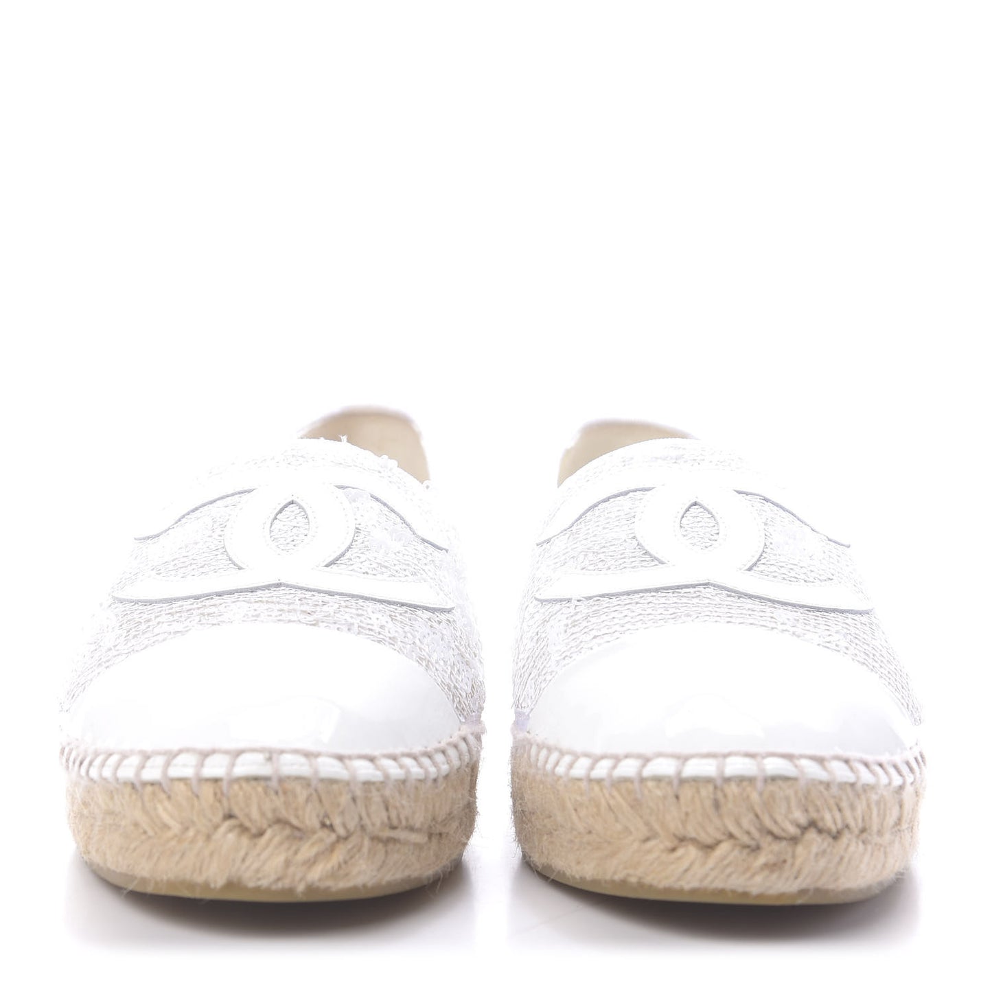 Patent Sequin CC Espadrilles 42 White