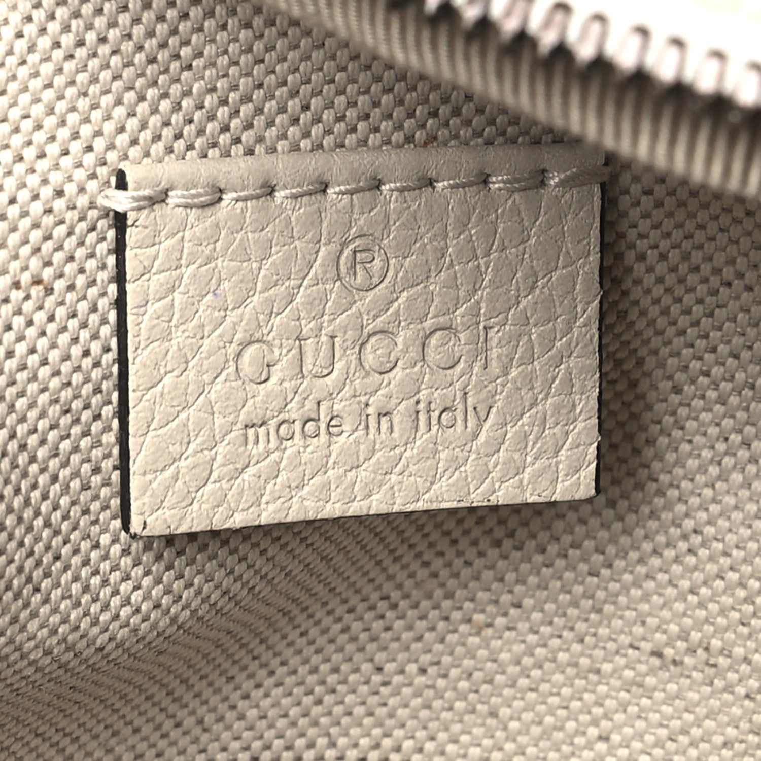 Gucci Grained Calfskin Small Logo Belt Bag White 6 of 10
