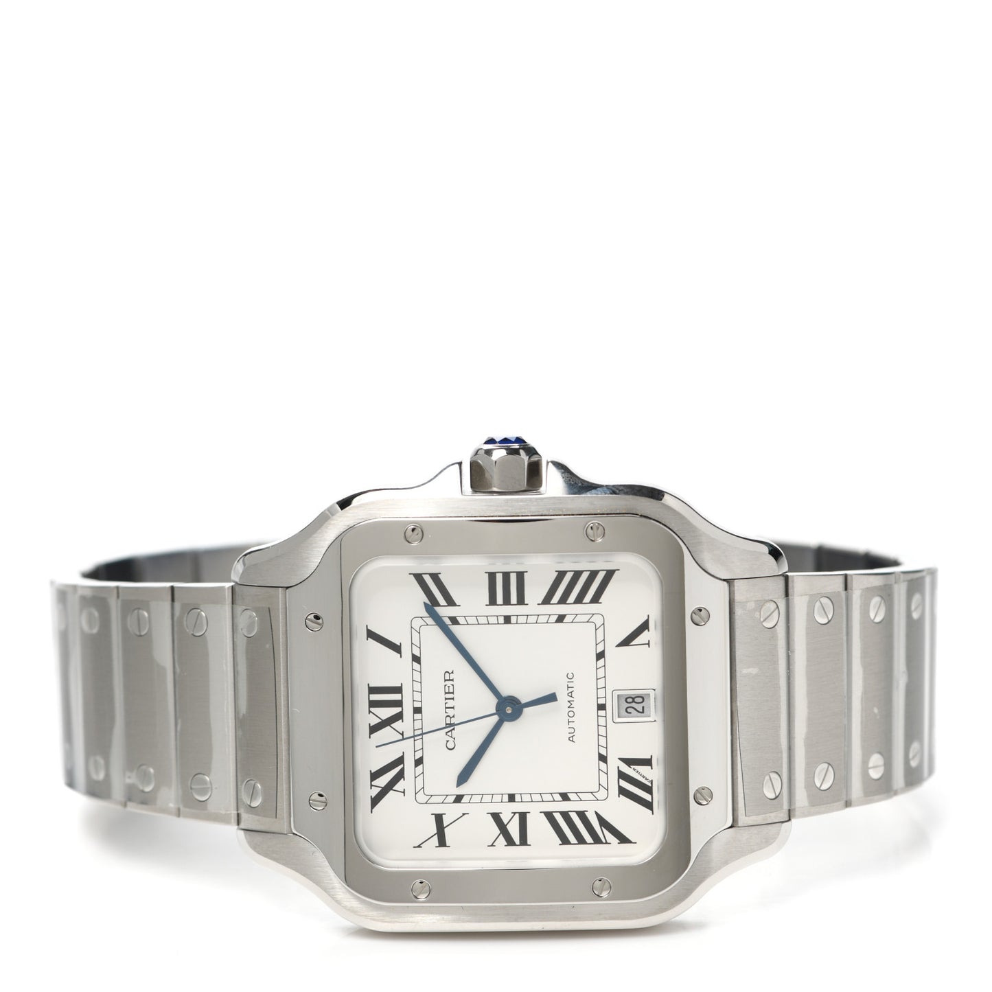 Stainless Steel 39.8mm Santos De Cartier Automatic Watch