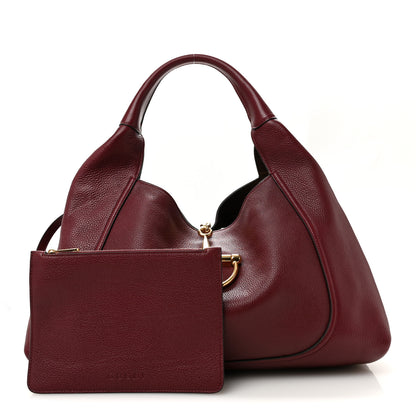 Gucci Grained Calfskin Softbit Maxi Shoulder Bag Rosso Ancora 3 of 10