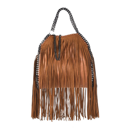 Stella McCartney Eco Suede Mini Fringe Falabella Tote Tan 1 of 10