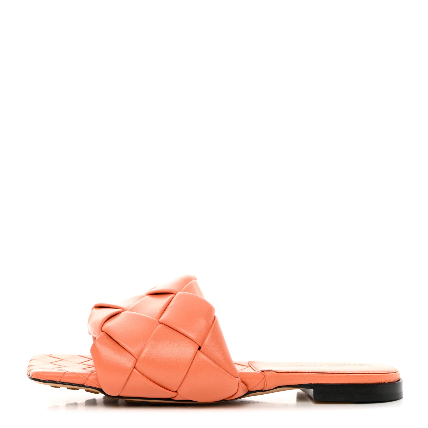 Bottega Veneta Nappa Maxi Intrecciato Lido Flat Sandals 36.5 Papaya 1 of 8