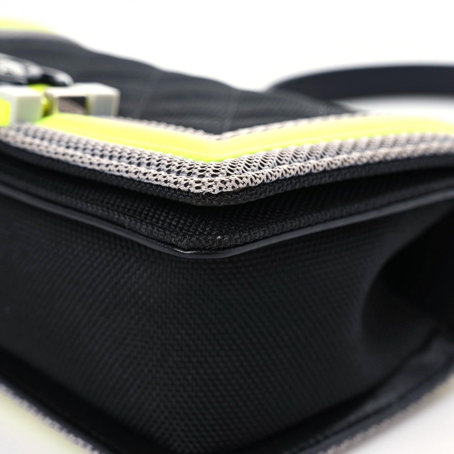 Canvas Quilted Small Fluo Boy Flap Black Grey Yellow