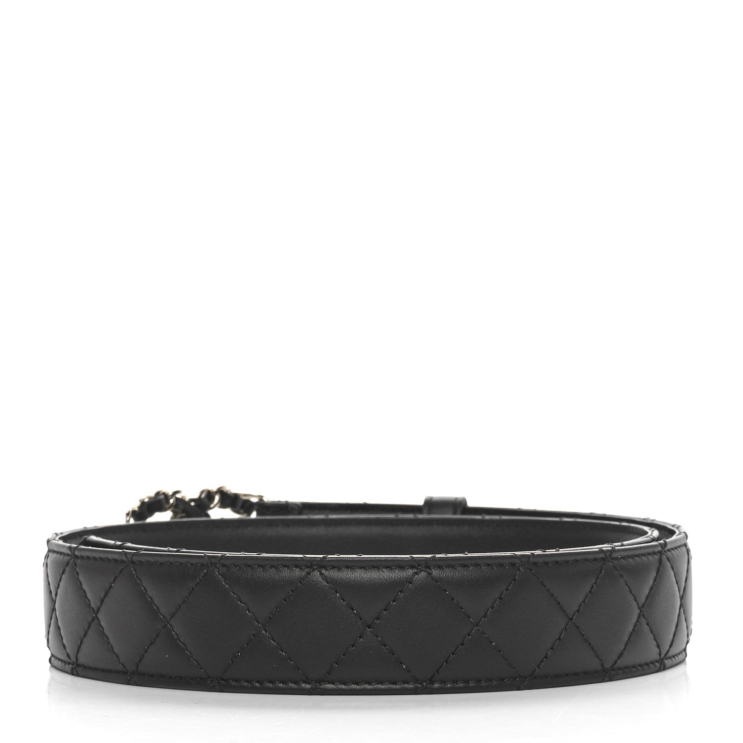 Chanel Calfskin Quilted CC Chain Belt 80 32 Black 2 of 9