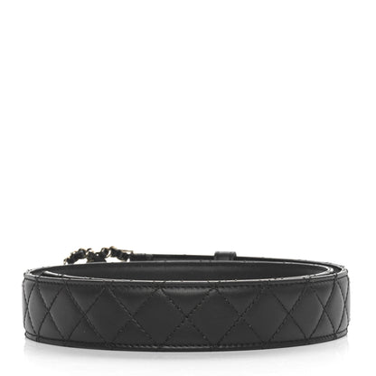 Chanel Calfskin Quilted CC Chain Belt 80 32 Black 2 of 9