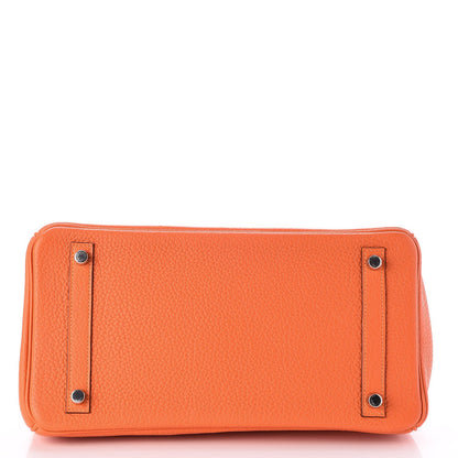 Hermes Taurillon Clemence Birkin 30 Feu 6 of 30