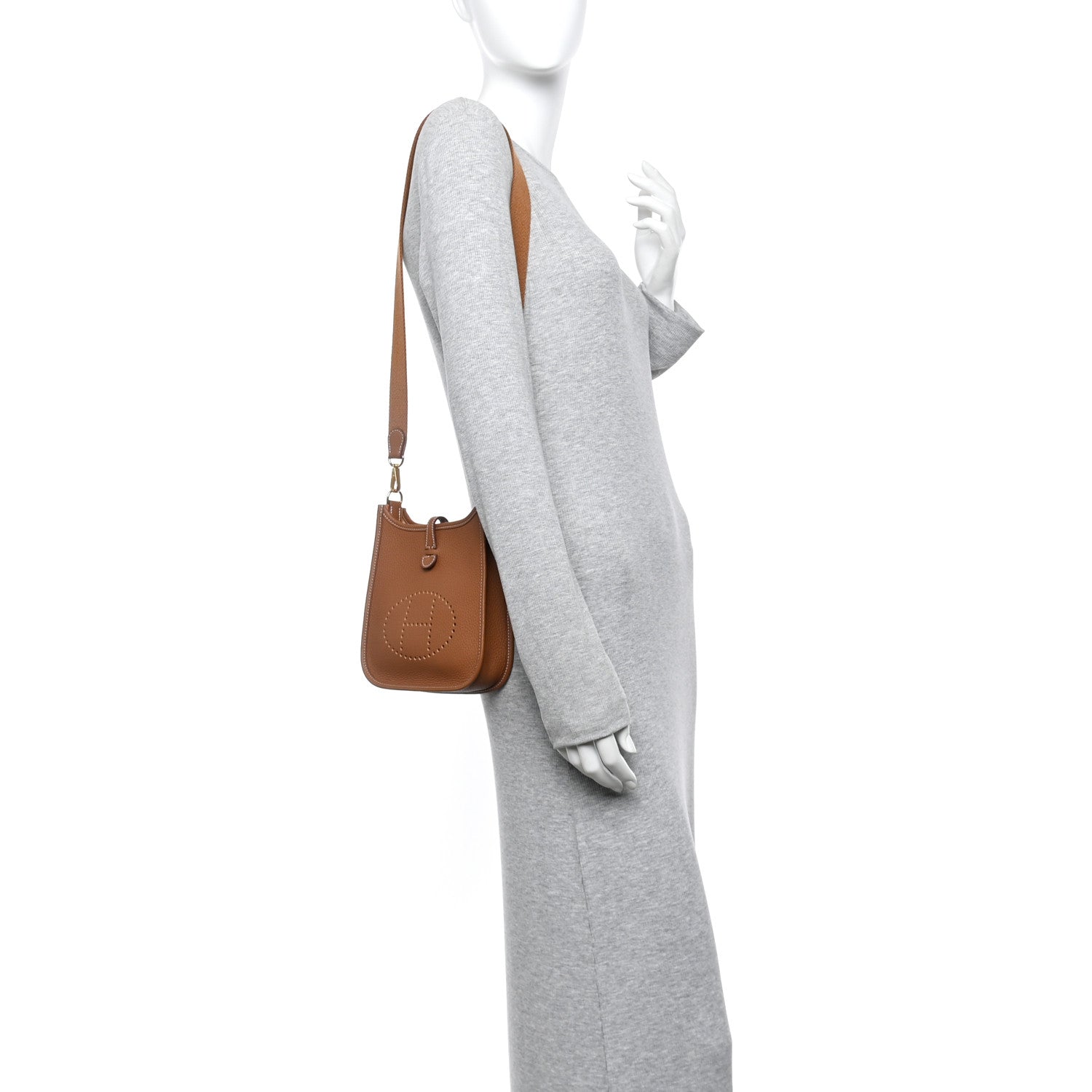 Hermes Taurillon Clemence Evelyne TPM Gold 2 of 11