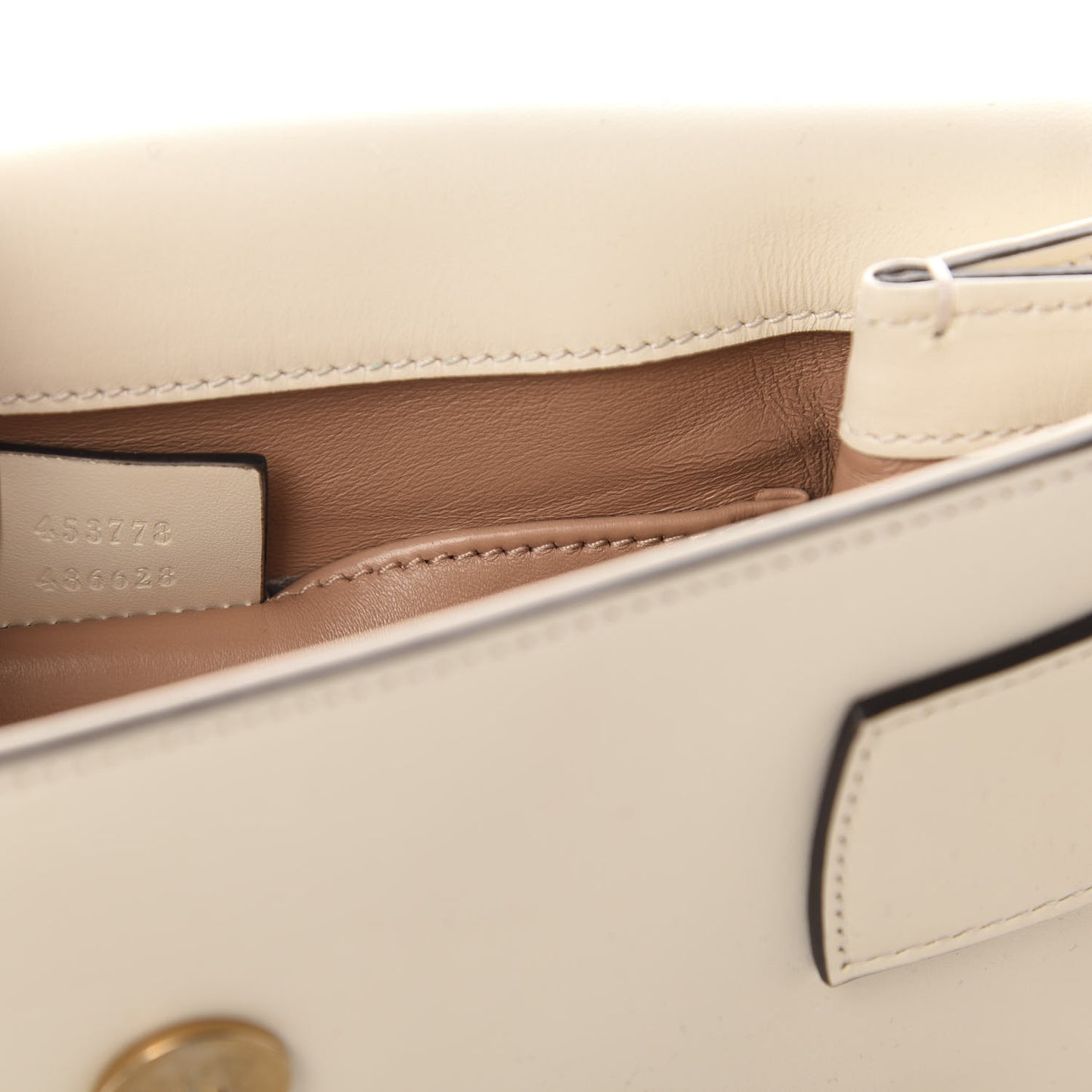 Nappa Pearl Studded Mini Queen Margaret Broadway Shoulder Bag Mystic White