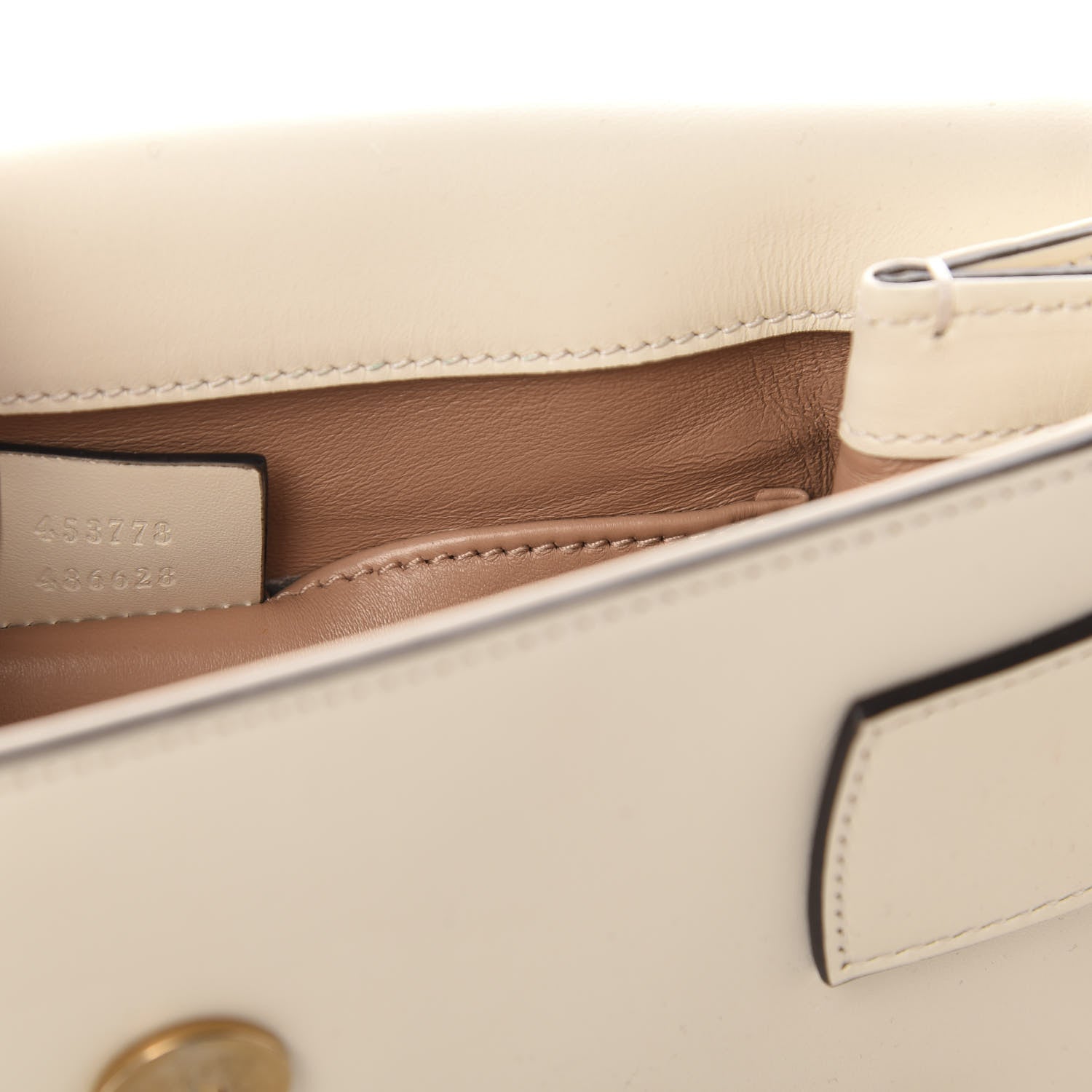 Gucci Nappa Pearl Studded Mini Queen Margaret Broadway Shoulder Bag Mystic White 9 of 10