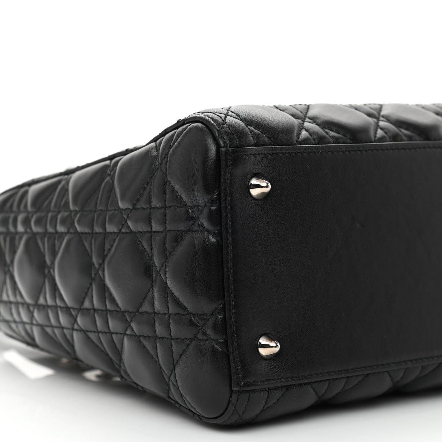 Lambskin Cannage Medium Lady Dior Black