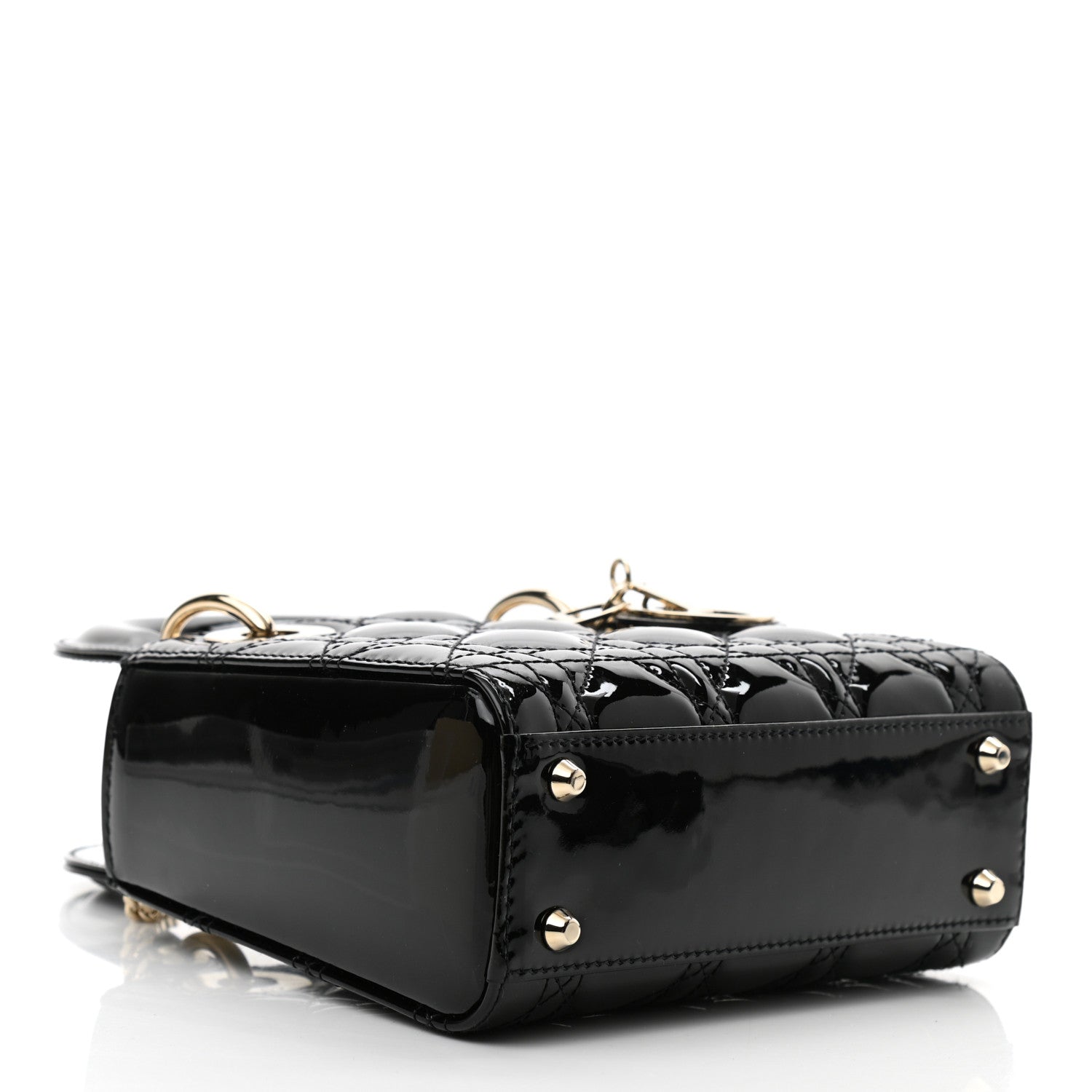 Christian Dior Patent Cannage Mini Lady Dior Black 4 of 10