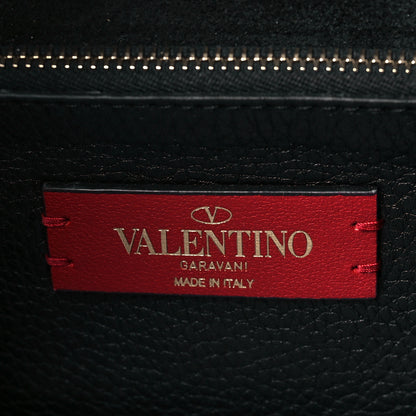 Valentino Garavani Pebbled Calfskin Rockstud Side Slip Crossbody Black 6 of 9