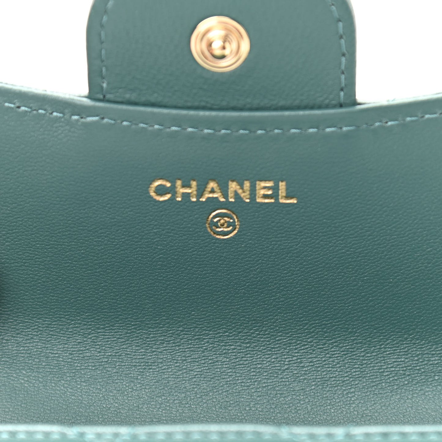 Lambskin Quilted Top Handle Flap Coin Purse With Chain Green
