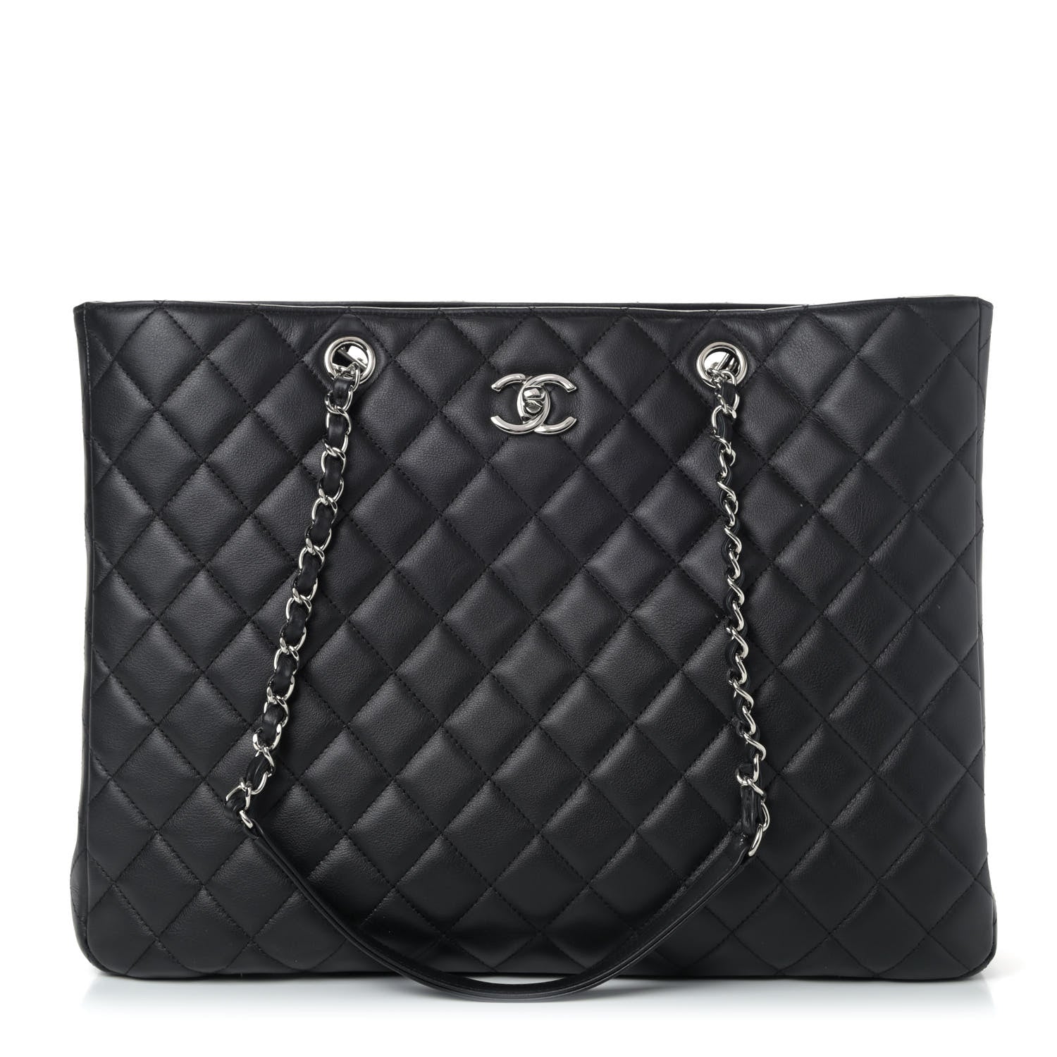 Chanel Calfskin Quilted Large Classic Shopping Tote Black 1 of 4