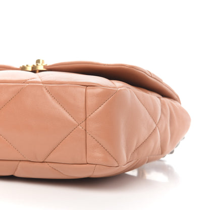 Chanel Lambskin Quilted Large Chanel 19 Flap Brown 9 of 10