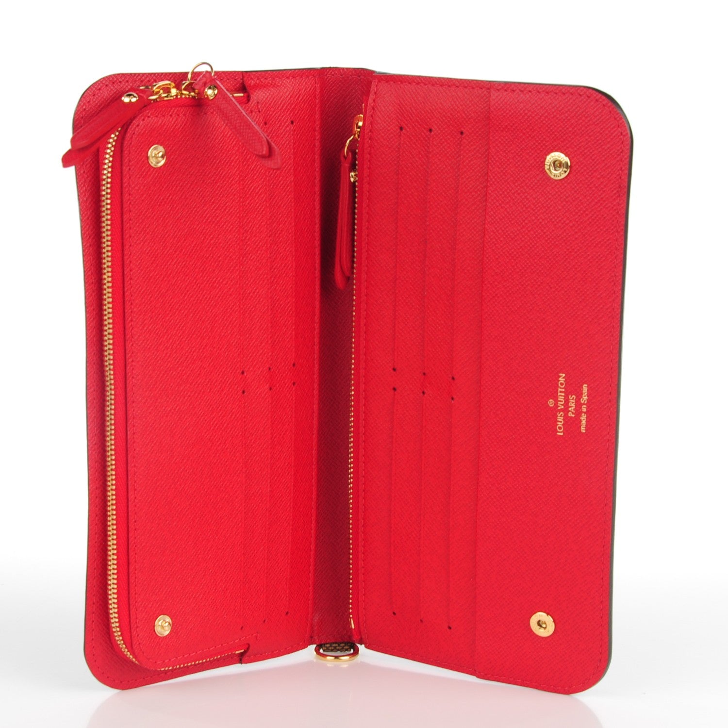 Louis Vuitton Damier Ebene Insolite Wallet Red 5 of 7