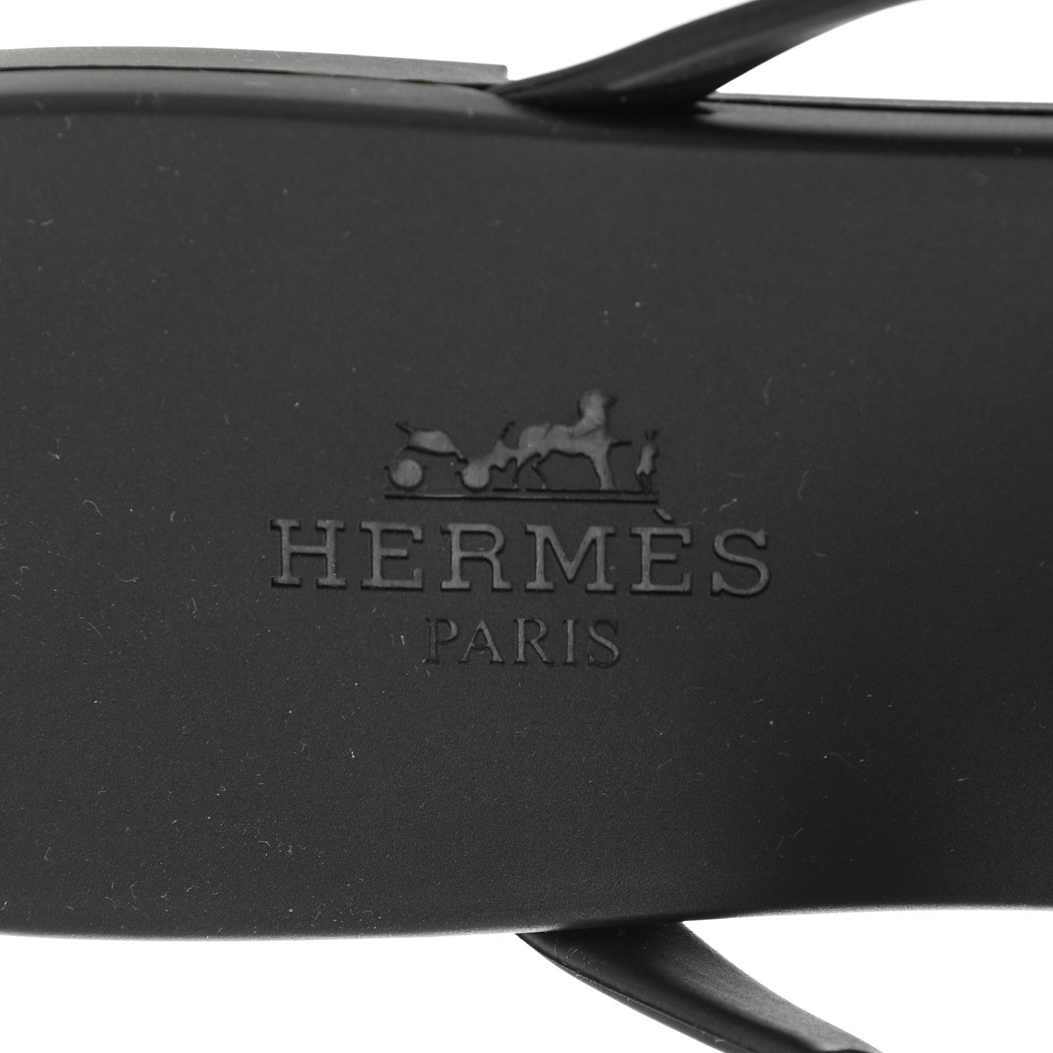 Hermes Rubber Womens Egerie Sandals 37 Black 7 of 8
