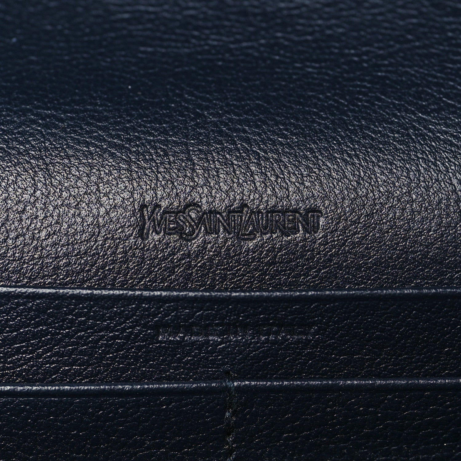 Saint Laurent Calfskin Monogram Belle de Jour Chain Clutch Navy 6 of 10