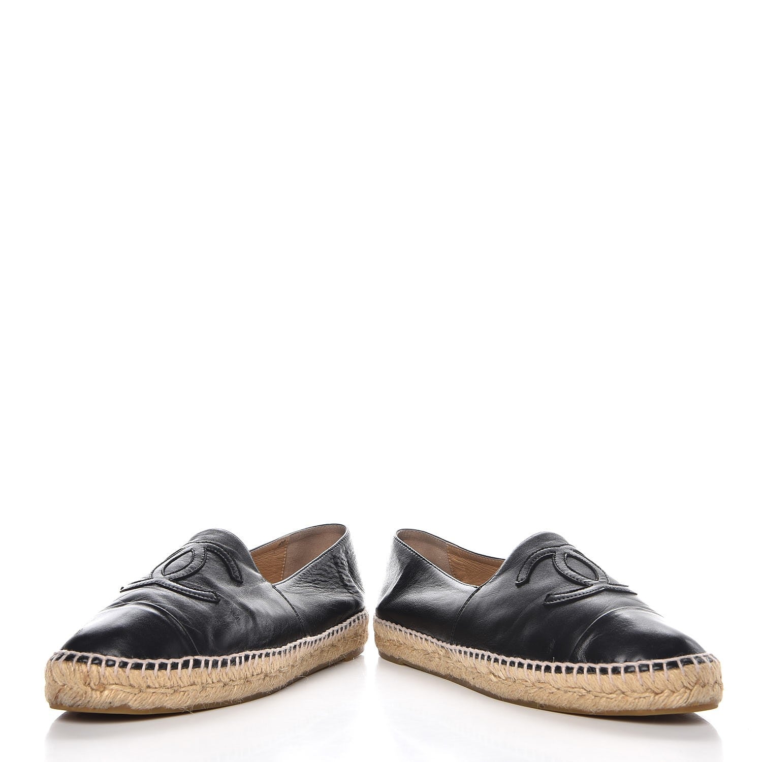 Chanel Lambskin CC Espadrilles 40 Black 6 of 19
