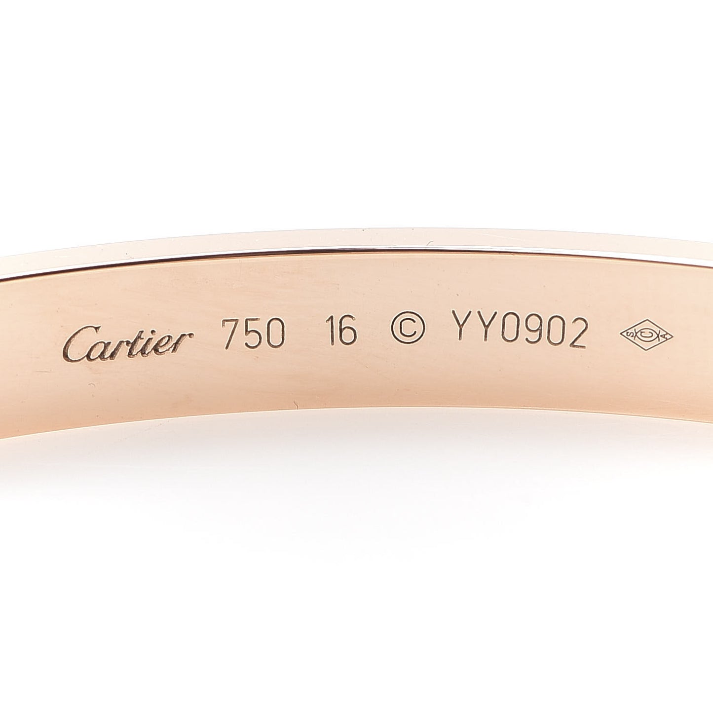 18K Pink Gold LOVE Bracelet 16