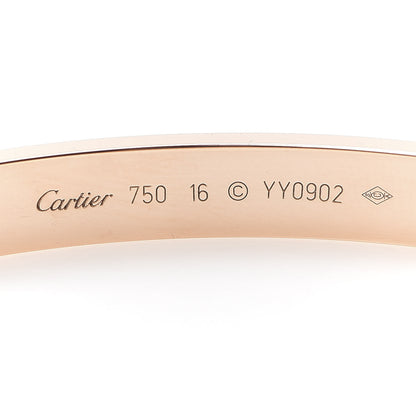 Cartier 18K Pink Gold LOVE Bracelet 16 4 of 7