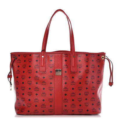 MCM Visetos Large Liz Reversible Shopper Tote Ruby Red 1 of 16